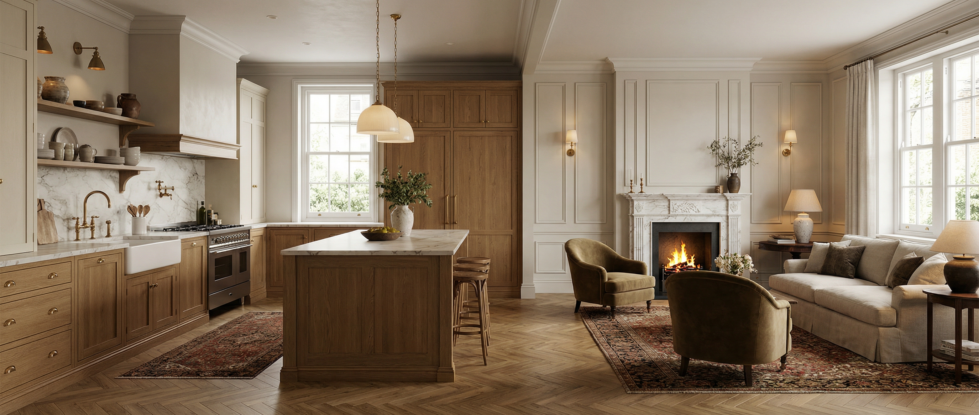 Classic Victorian London Oak Kitchen – Open Plan – Chris Cimer